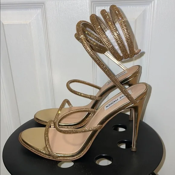 most revealing dress at golden globes Naturalizer Bristol Dress Sandals Yellow Metallic Snake Print main image 1